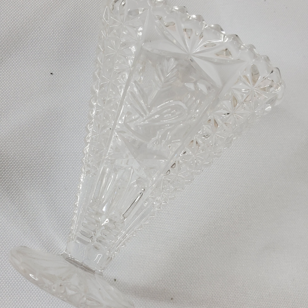 HOFBAUER LEADED CRYSTAL Mini Fan Vase ~